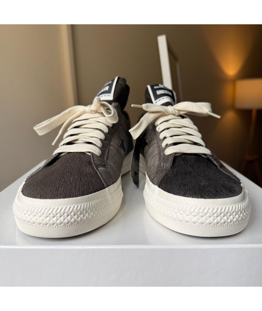RICK OWENS DRKSHDW Коричневые низкие кроссовки / кеды, фото 3