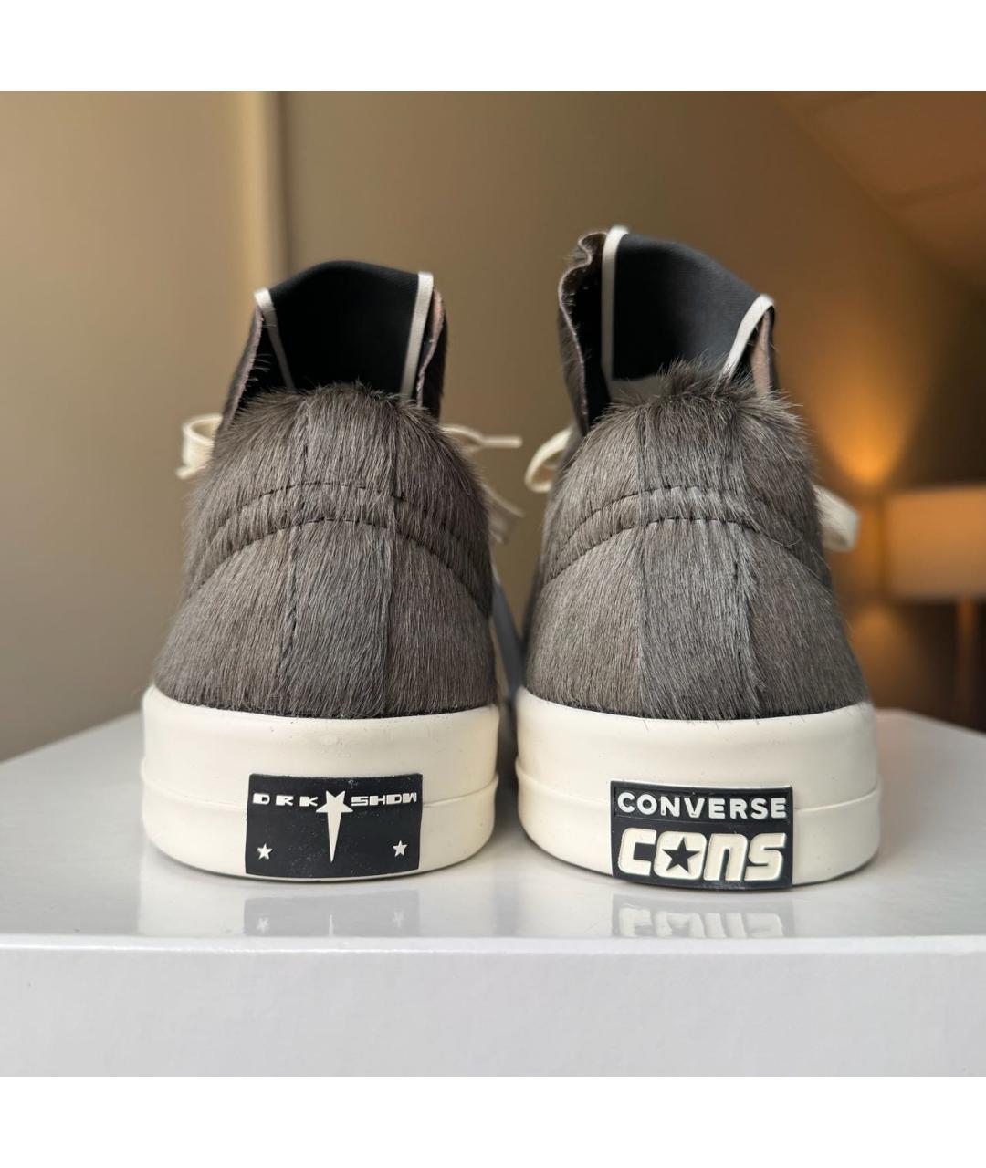 RICK OWENS DRKSHDW Коричневые низкие кроссовки / кеды, фото 6