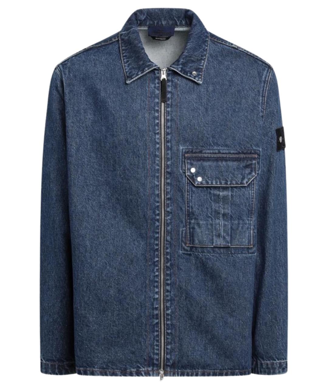 STONE ISLAND Синяя хлопковая кэжуал рубашка, фото 1