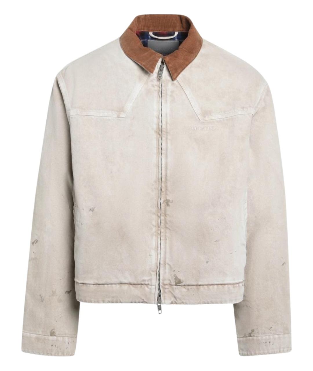BALENCIAGA Бежевая деним куртка, фото 1