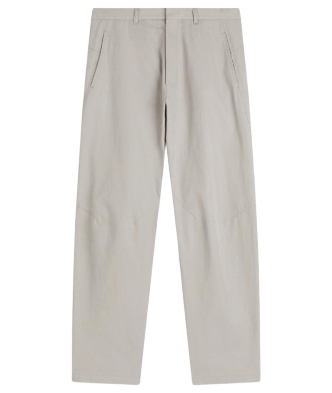 PHOEBE PHILO Бежевые хлопковые прямые брюки, фото 1