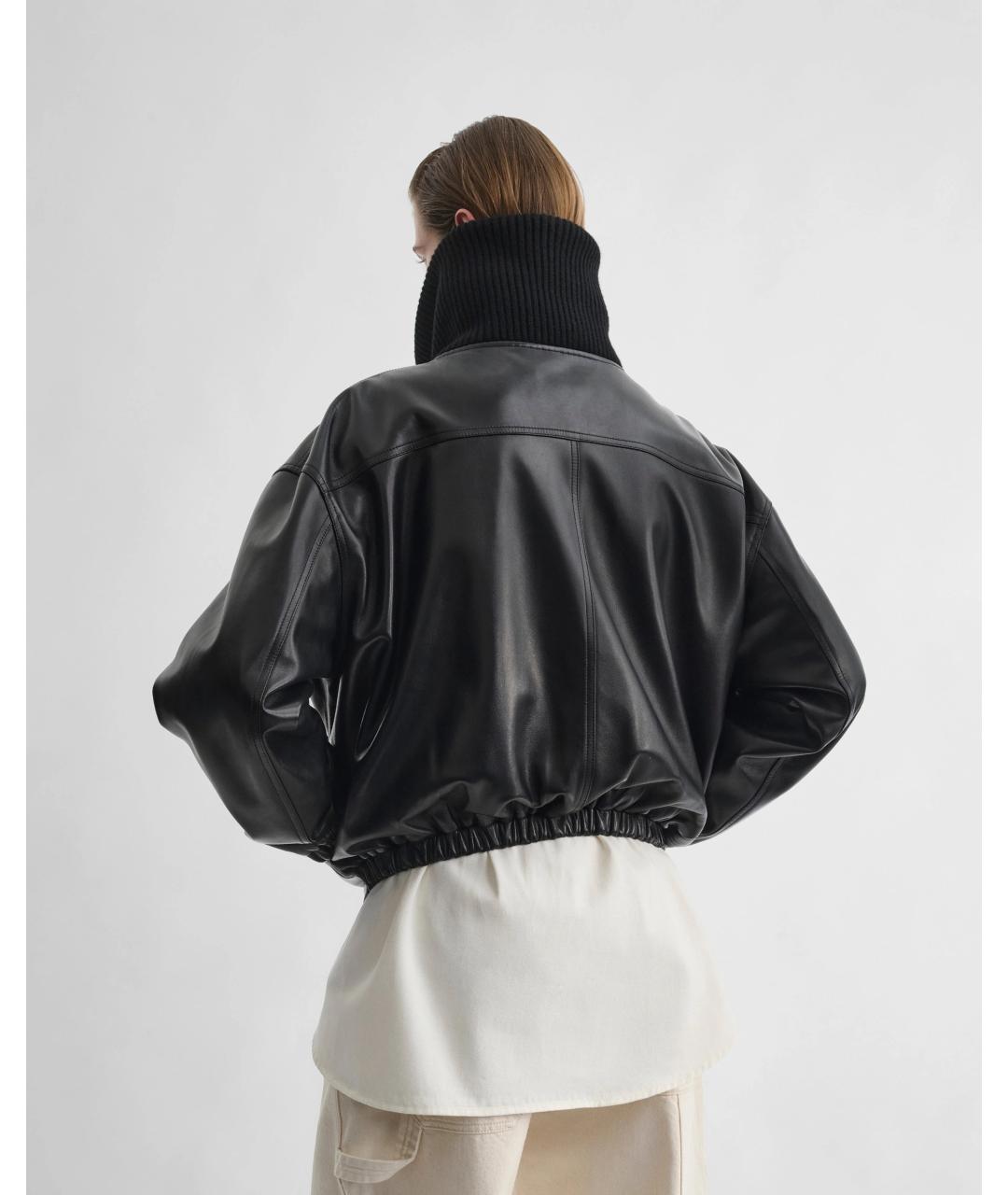 PHOEBE PHILO Черная кожаная куртка, фото 5