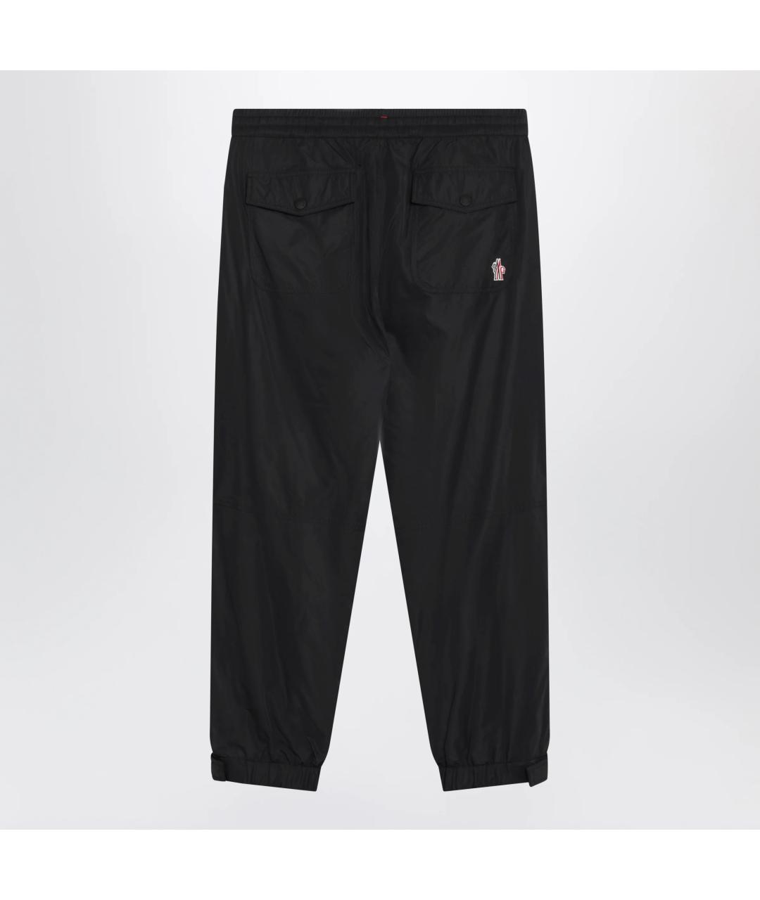 MONCLER GRENOBLE Черные полиамидовые повседневные брюки, фото 2