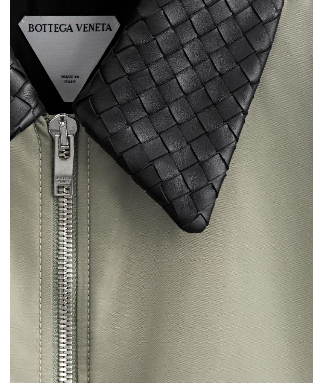 BOTTEGA VENETA Зеленая полиамидовая куртка, фото 6