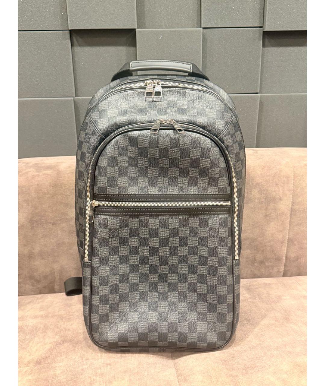 LOUIS VUITTON Серый рюкзак из канвы, фото 2