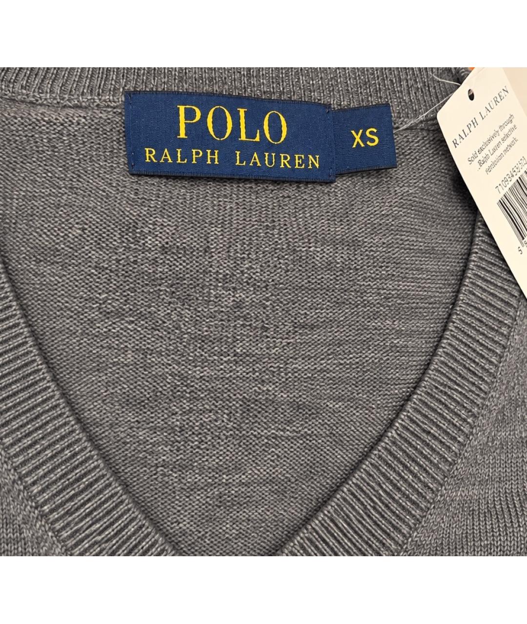POLO RALPH LAUREN Серый шерстяной джемпер / свитер, фото 4