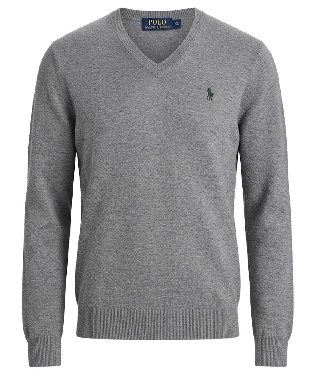 POLO RALPH LAUREN Серый шерстяной джемпер / свитер, фото 1