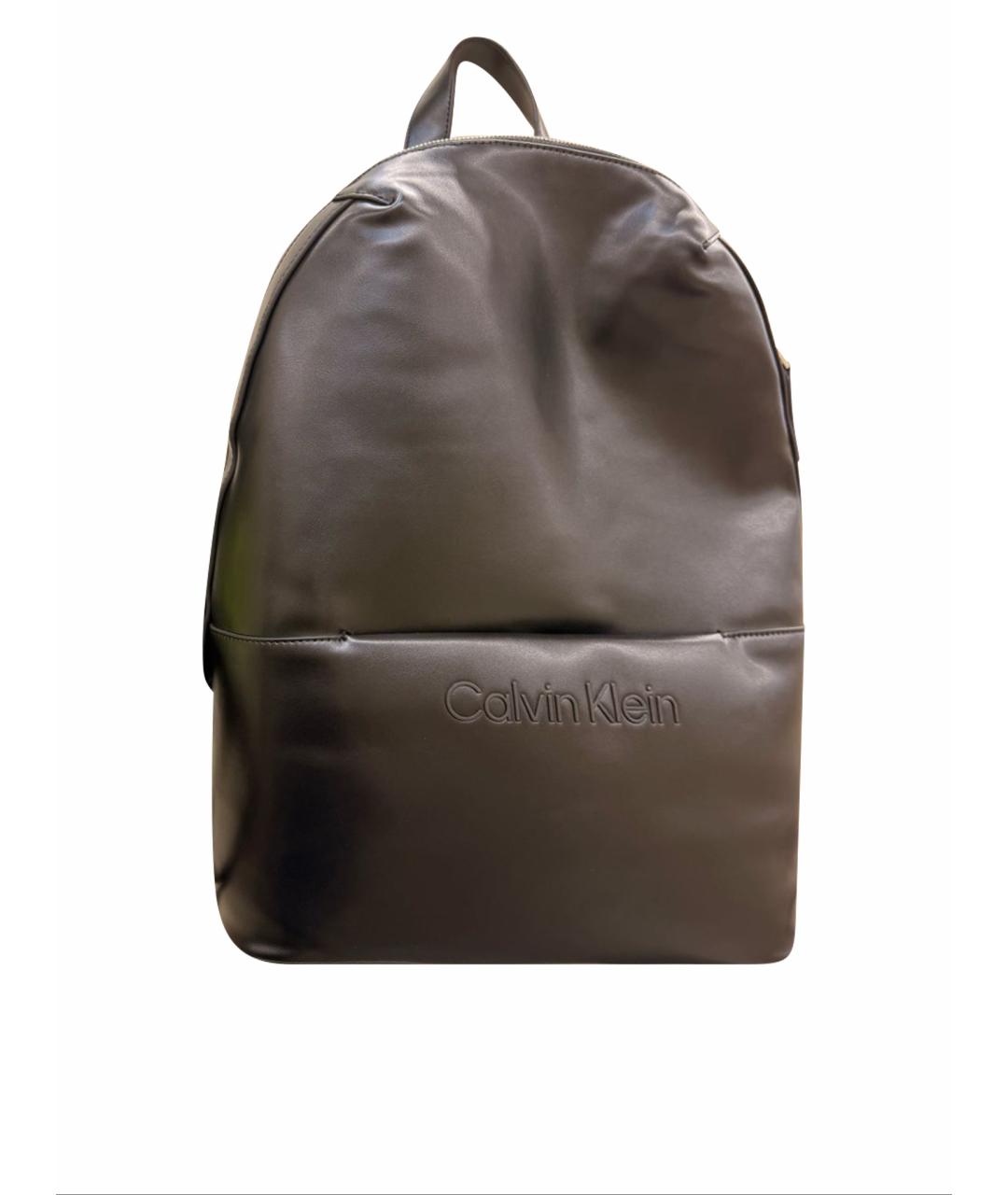 CALVIN KLEIN Черный рюкзак из искусственной кожи, фото 4