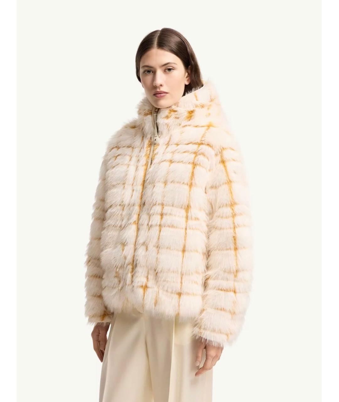 MONCLER Белая шуба, фото 4