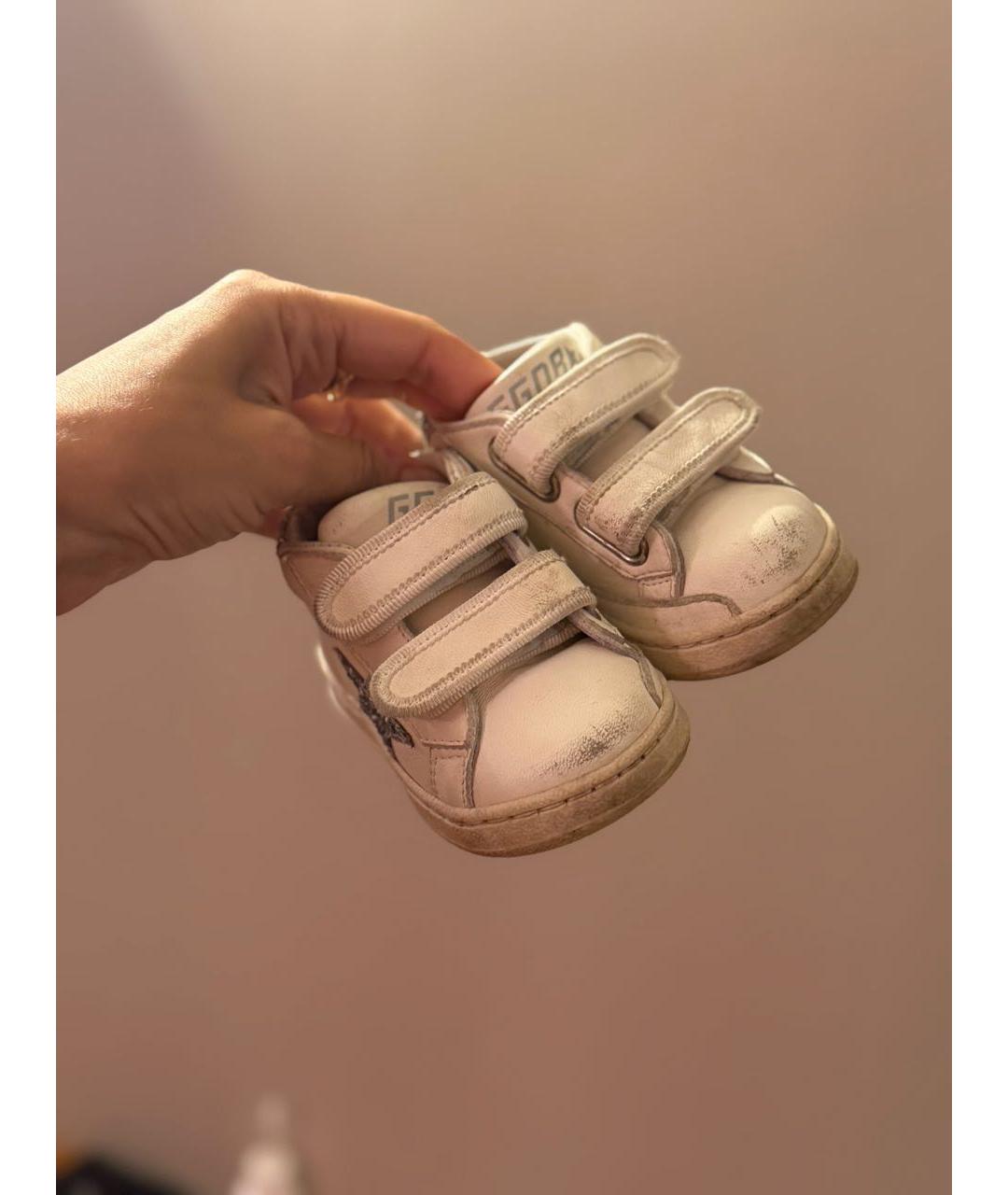 GOLDEN GOOSE Белые кожаные кеды, фото 4