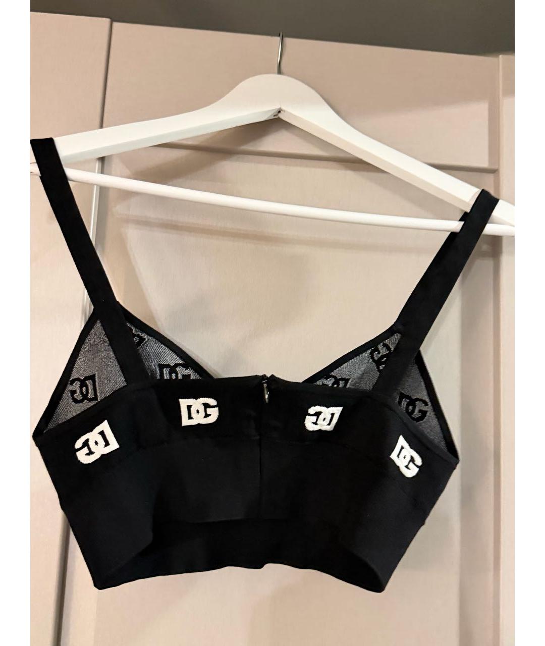 DOLCE&GABBANA Черная вискозная майка, фото 2