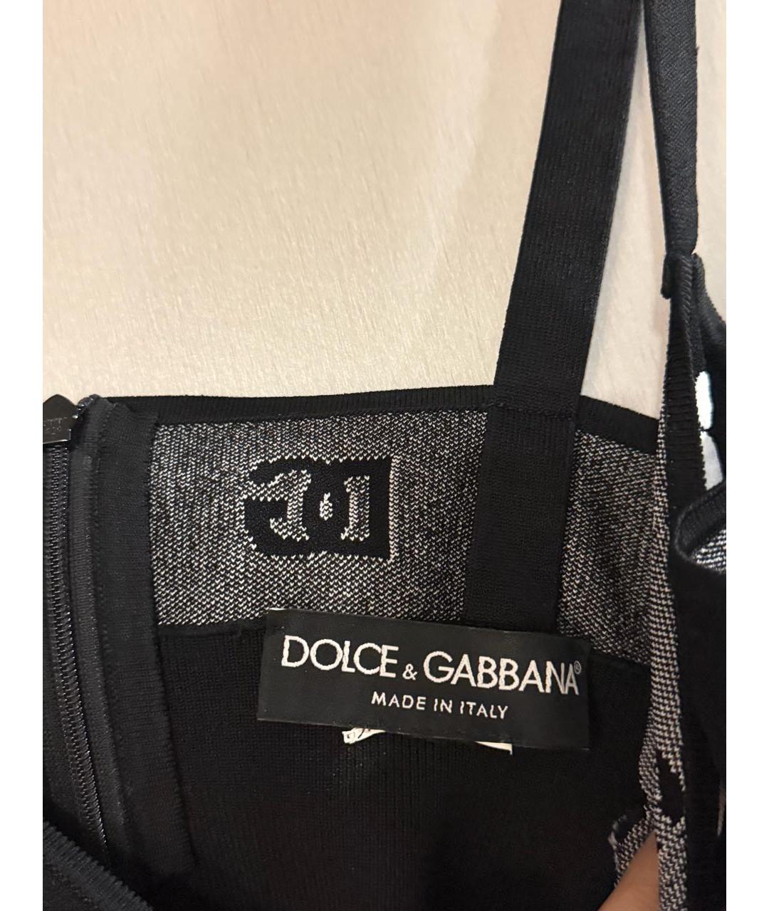 DOLCE&GABBANA Черная вискозная майка, фото 3