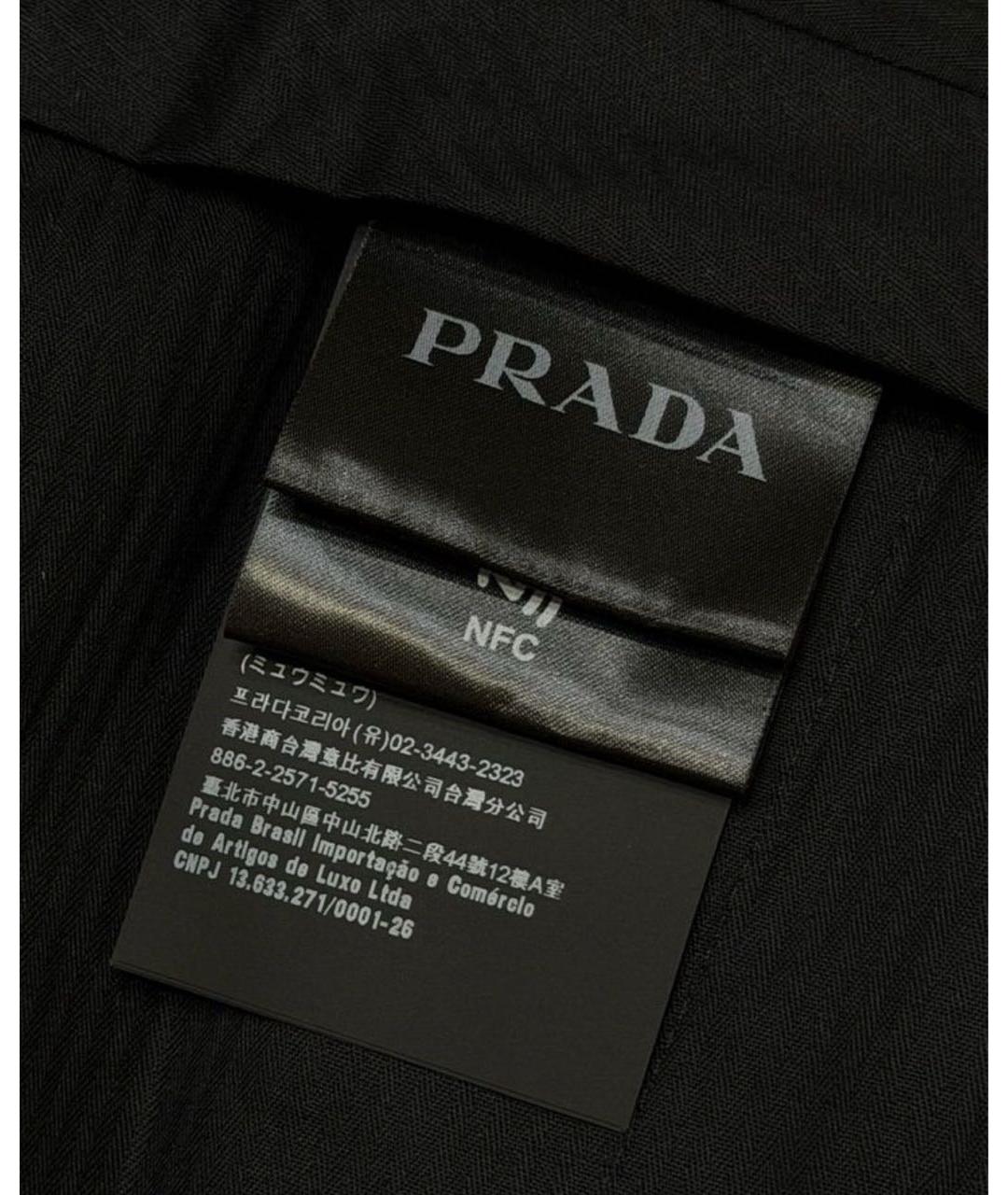 PRADA Черные хлопковые шорты, фото 4