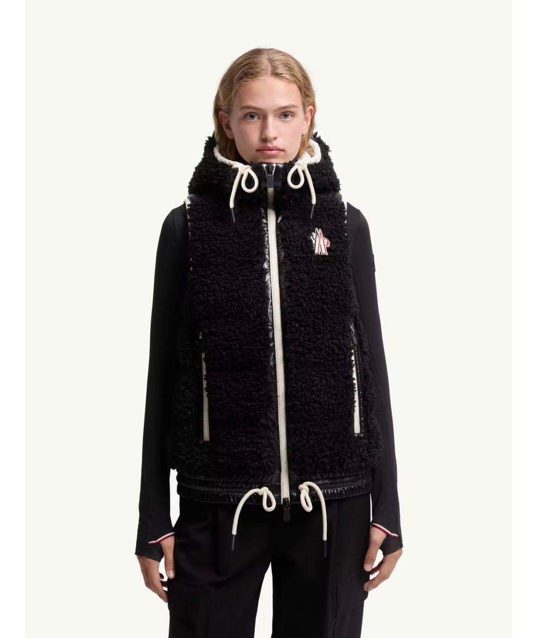 MONCLER Черный жилет, фото 4