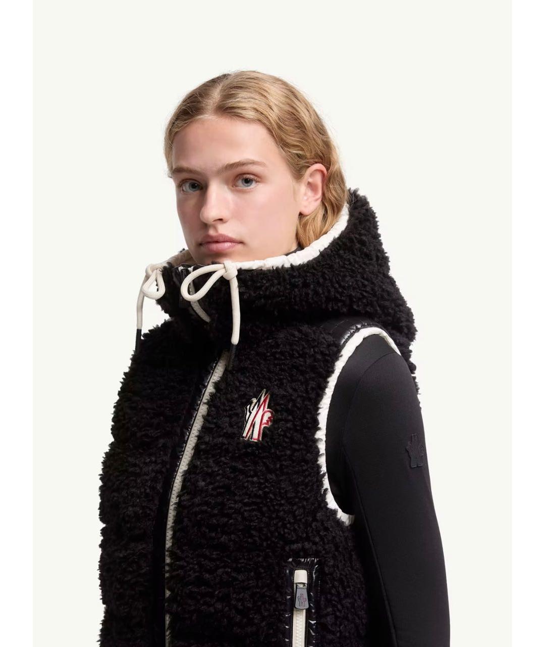 MONCLER Черный жилет, фото 3