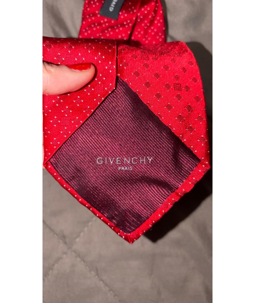 GIVENCHY Красный шелковый галстук, фото 4
