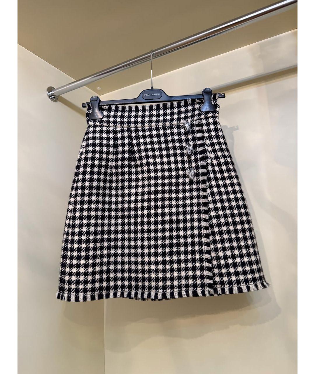 DOLCE&GABBANA Мульти твидовая юбка мини, фото 5