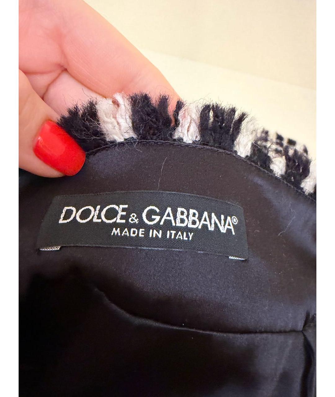 DOLCE&GABBANA Мульти твидовая юбка мини, фото 4