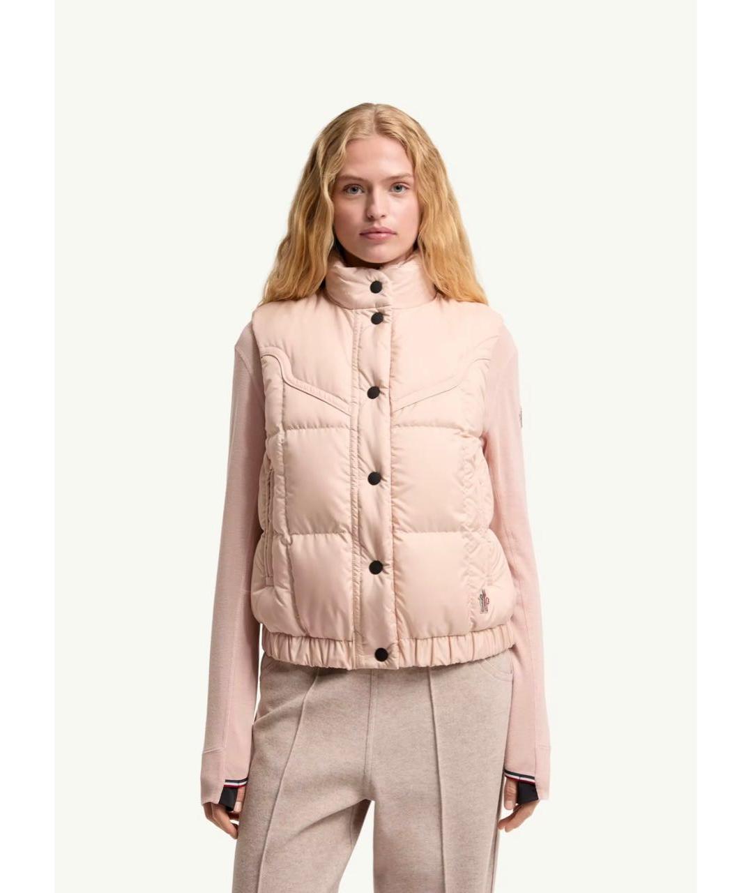MONCLER Розовый жилет, фото 4