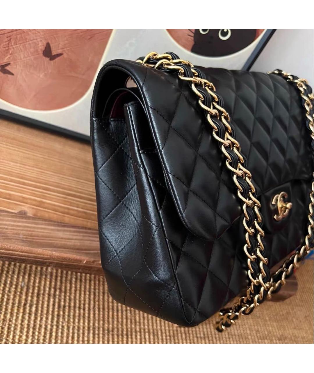 CHANEL Черная кожаная сумка тоут, фото 5