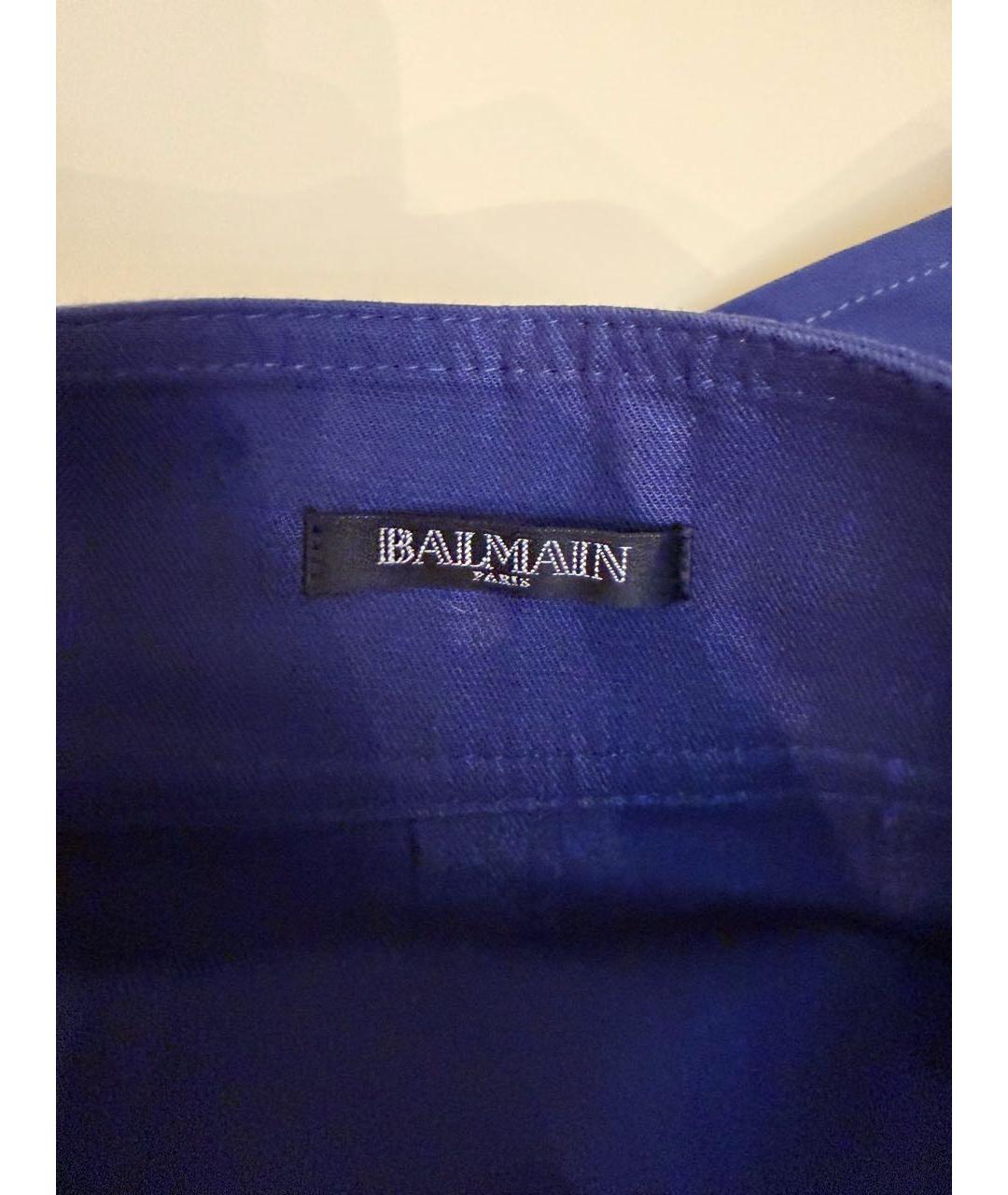 BALMAIN Синие хлопковые шорты, фото 3