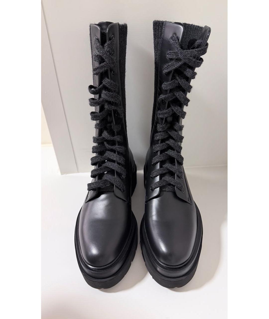 SANTONI Черные кожаные ботинки, фото 2