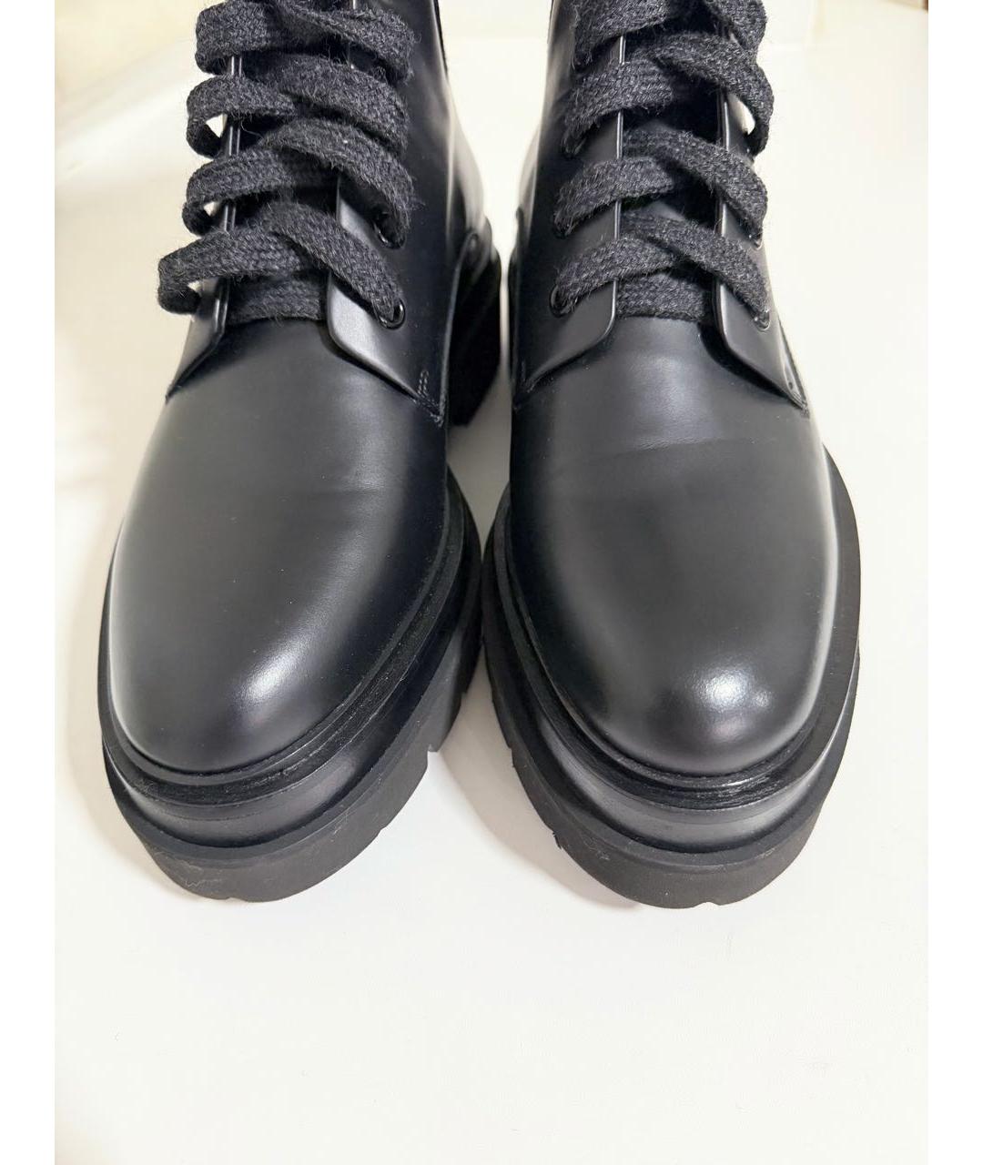 SANTONI Черные кожаные ботинки, фото 8