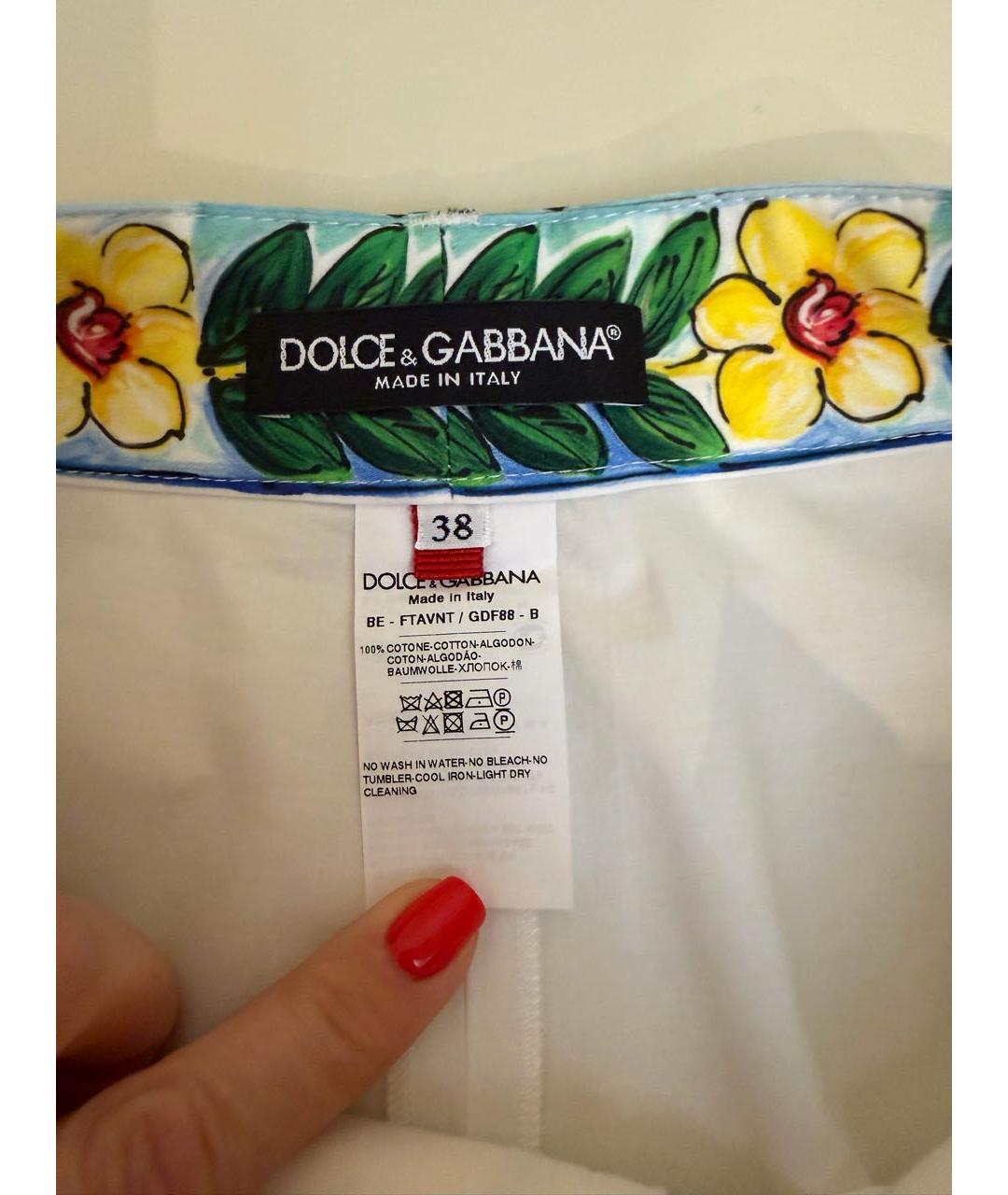DOLCE&GABBANA Мульти хлопковые шорты, фото 3