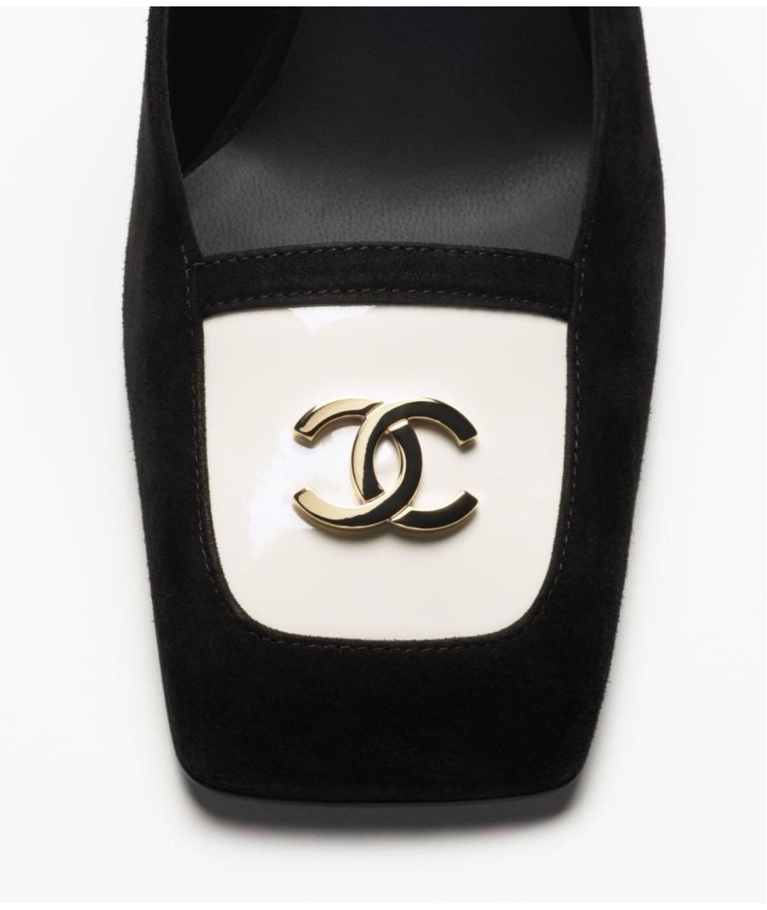CHANEL Черные замшевые туфли, фото 4