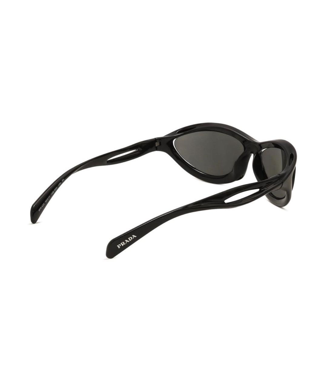 PRADA Черные пластиковые солнцезащитные очки, фото 2
