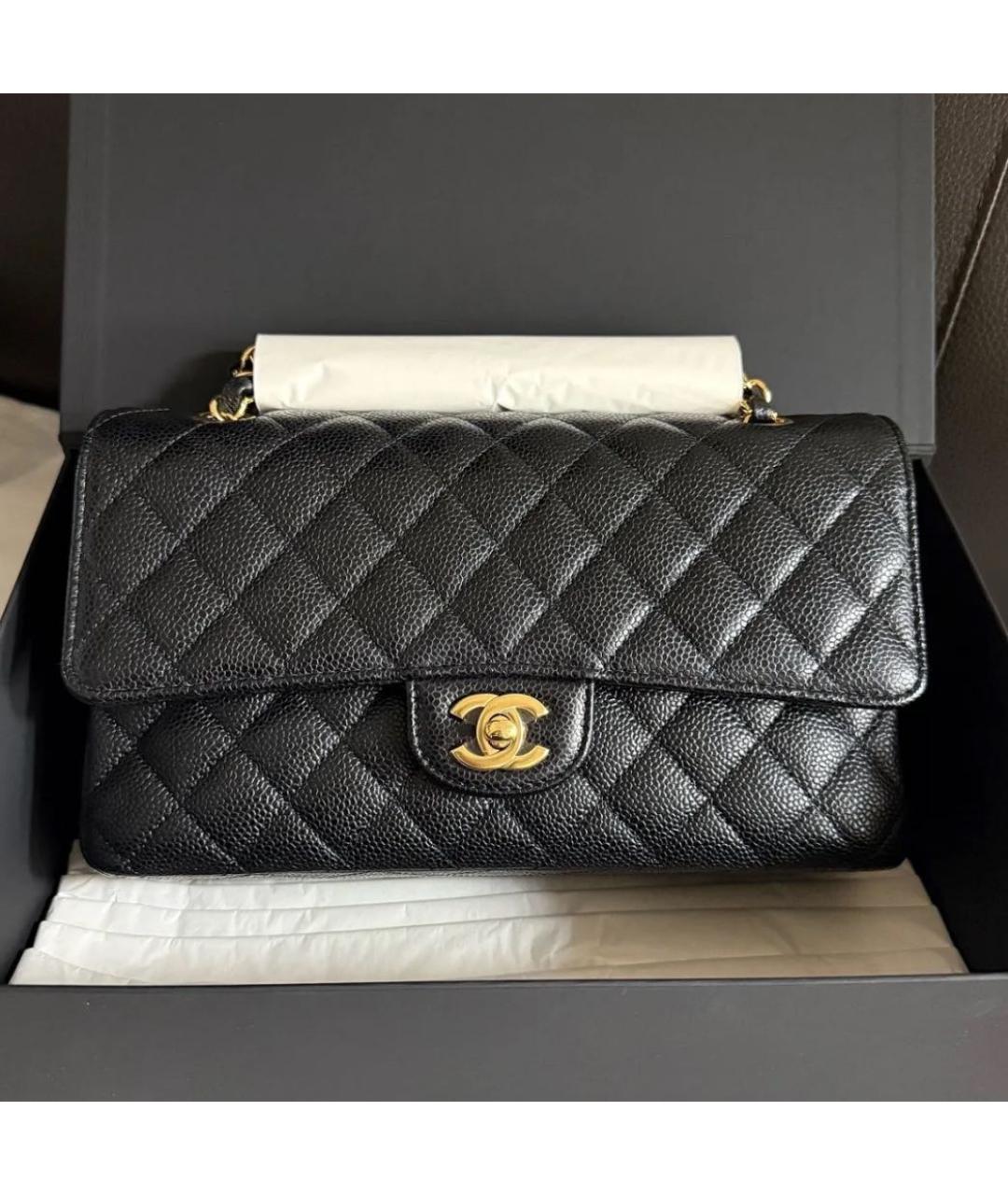 CHANEL Черная кожаная сумка тоут, фото 2