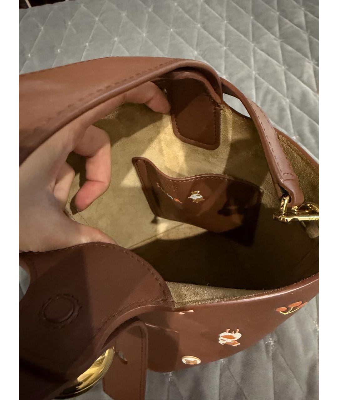 LOEWE Коричневая кожаная сумка тоут, фото 3
