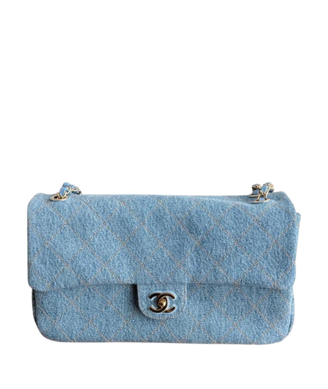 CHANEL Голубая деним сумка тоут, фото 1