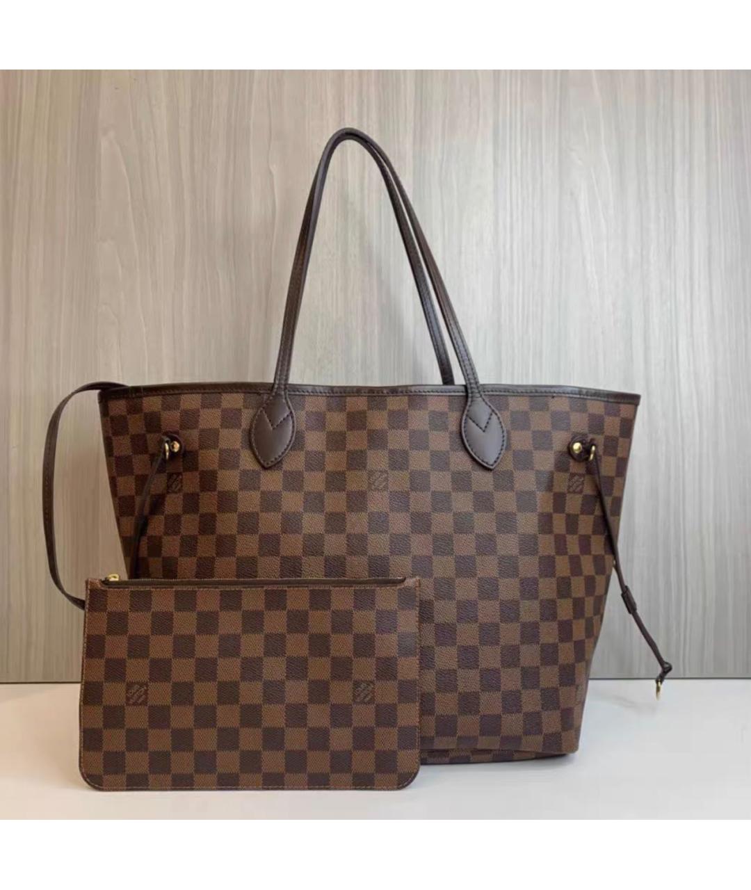 LOUIS VUITTON Коричневая сумка тоут из канвы, фото 9