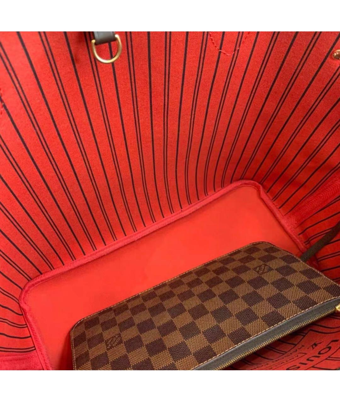 LOUIS VUITTON Коричневая сумка тоут из канвы, фото 8