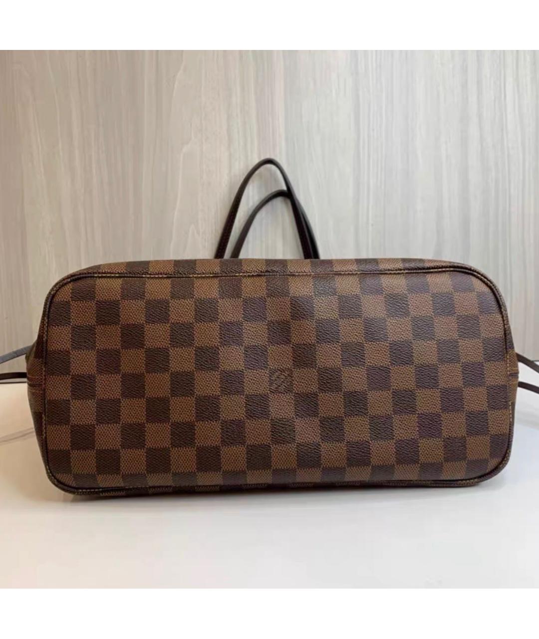 LOUIS VUITTON Коричневая сумка тоут из канвы, фото 3