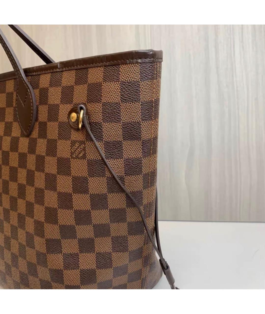 LOUIS VUITTON Коричневая сумка тоут из канвы, фото 5