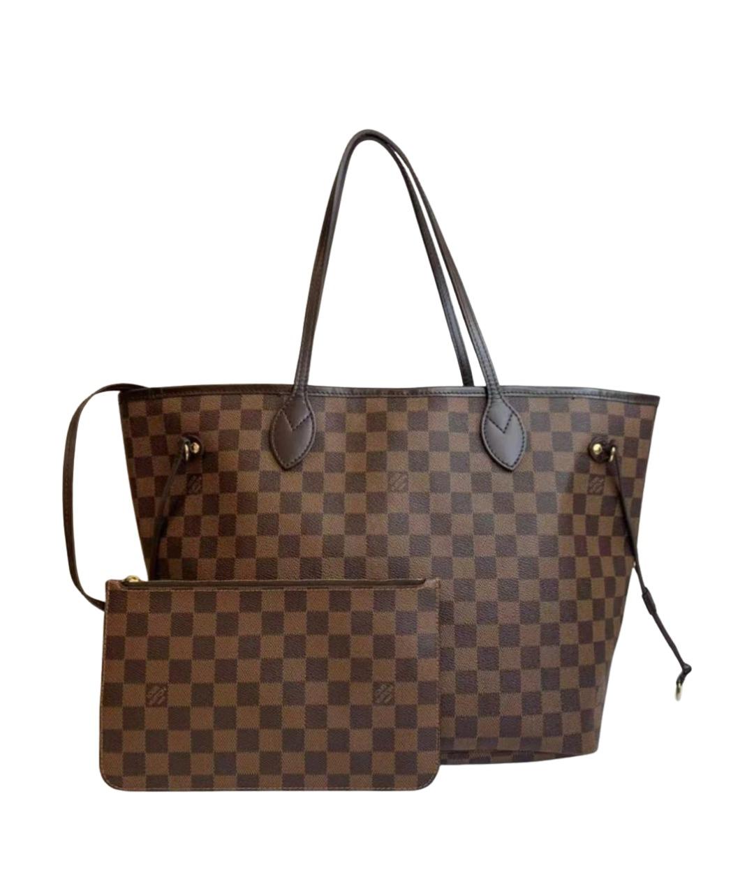LOUIS VUITTON Коричневая сумка тоут из канвы, фото 1