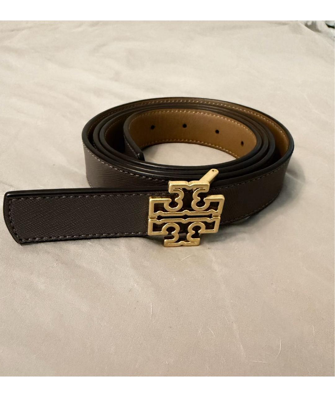 TORY BURCH Коричневый кожаный ремень, фото 6