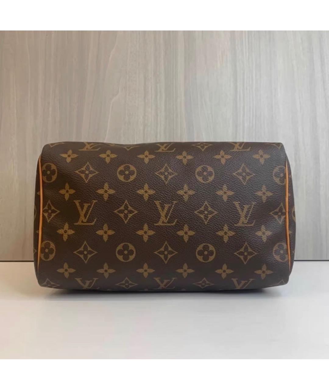LOUIS VUITTON Коричневая сумка с короткими ручками из канвы, фото 3