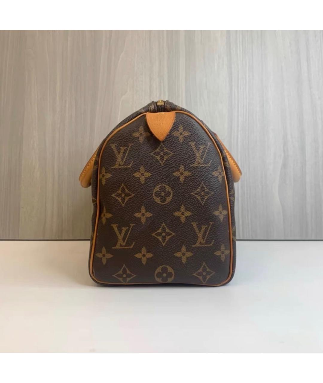 LOUIS VUITTON Коричневая сумка с короткими ручками из канвы, фото 4