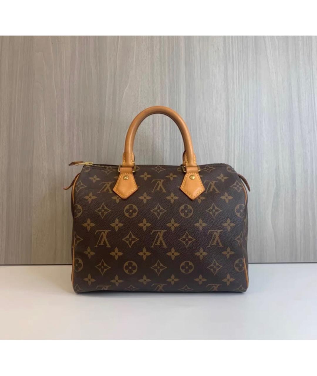 LOUIS VUITTON Коричневая сумка с короткими ручками из канвы, фото 2