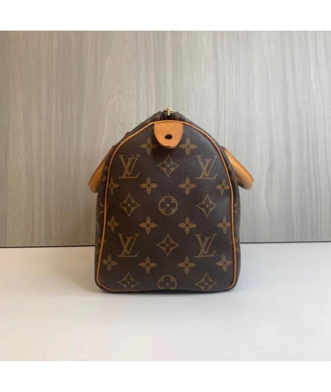 LOUIS VUITTON Коричневая сумка с короткими ручками из канвы, фото 5