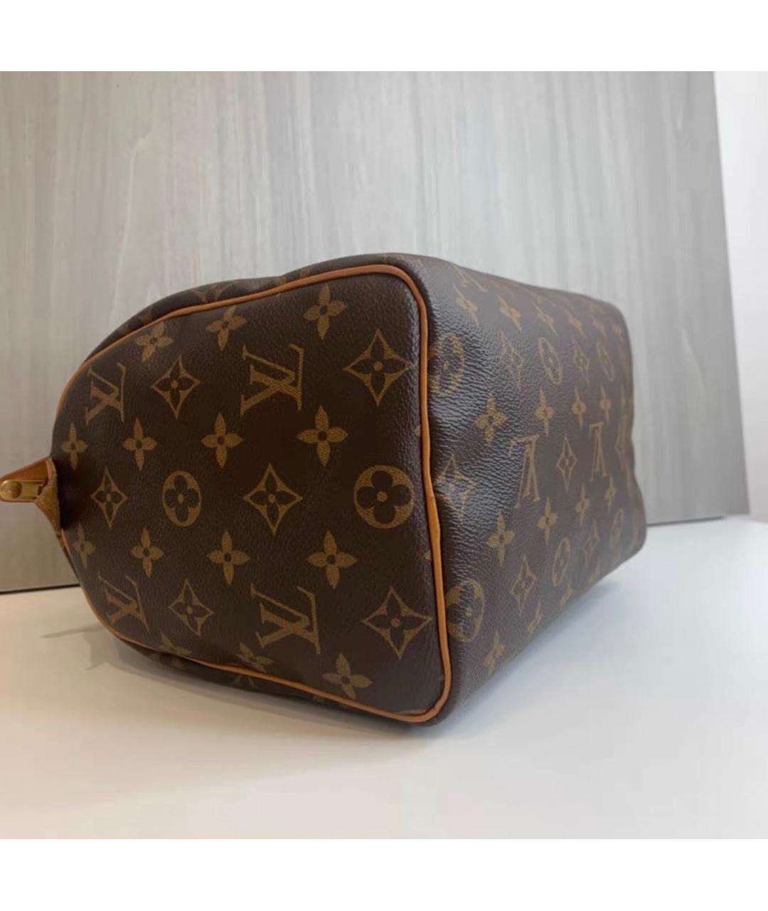 LOUIS VUITTON Коричневая сумка с короткими ручками из канвы, фото 6
