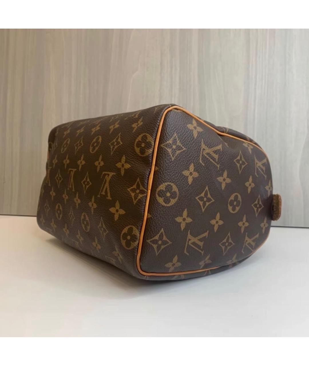 LOUIS VUITTON Коричневая сумка с короткими ручками из канвы, фото 7