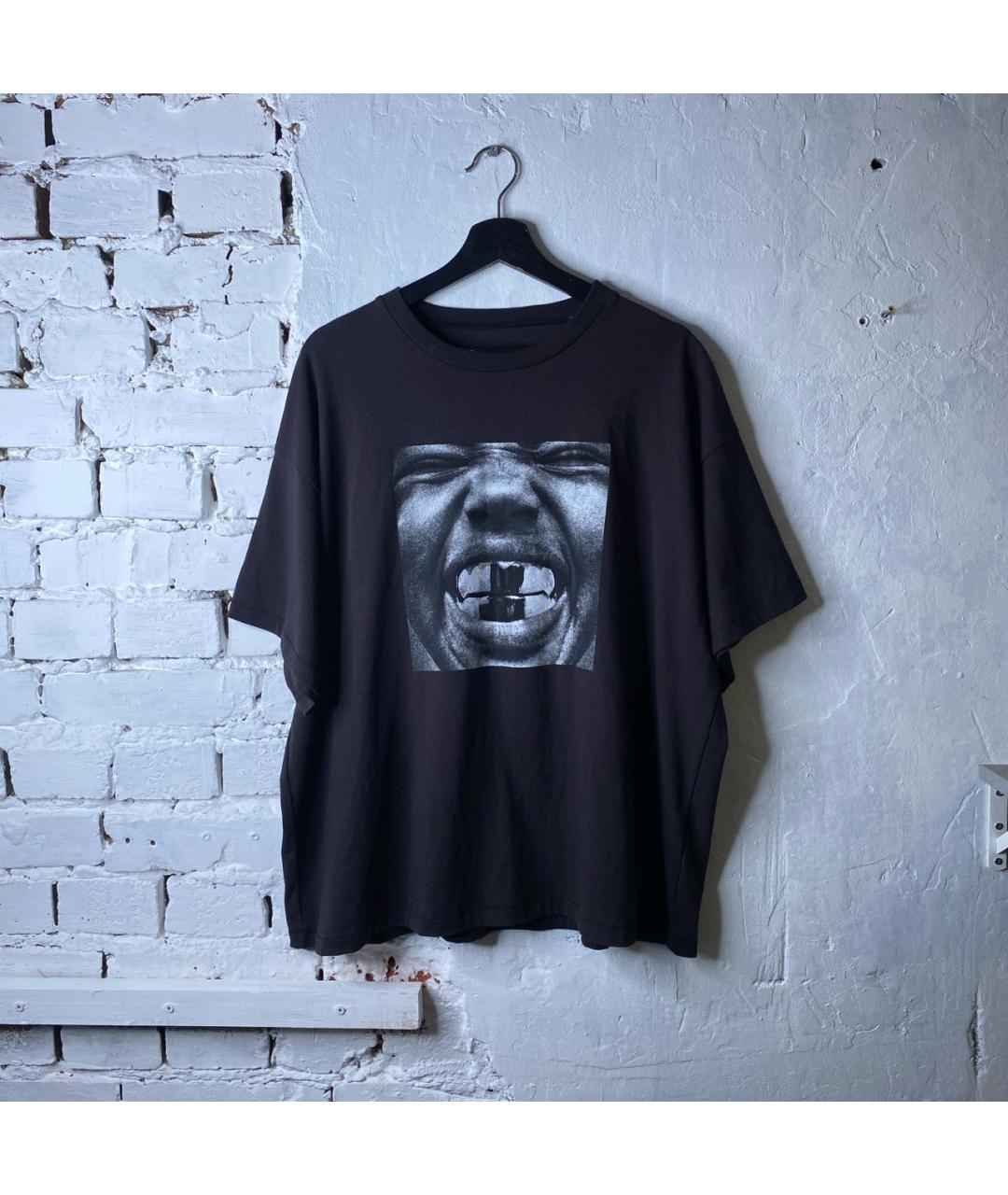 YEEZY Черная хлопковая футболка, фото 9