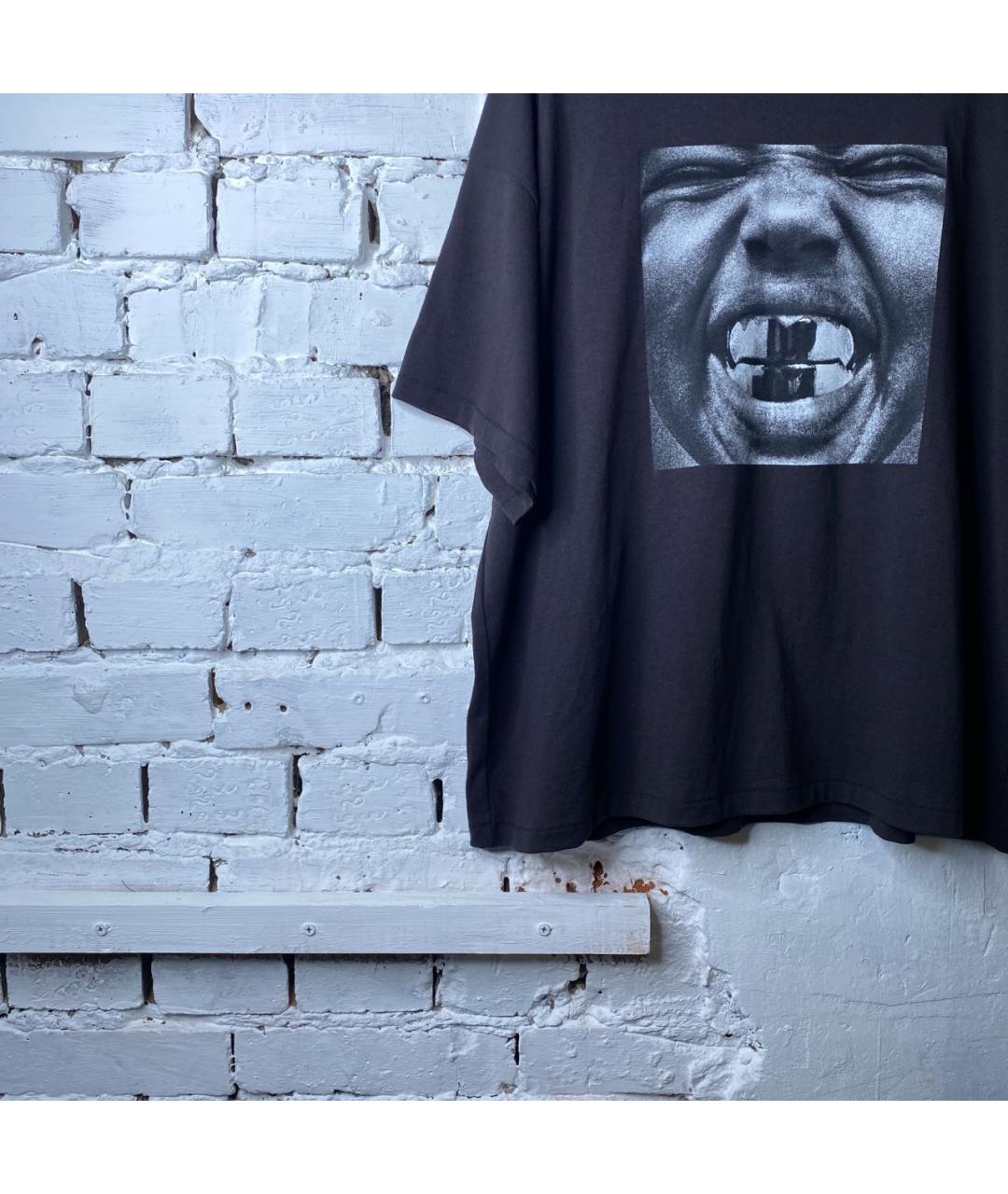 YEEZY Черная хлопковая футболка, фото 2