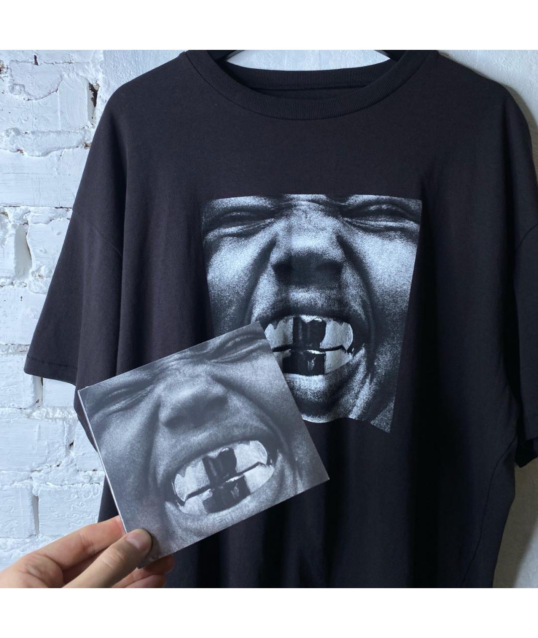 YEEZY Черная хлопковая футболка, фото 3