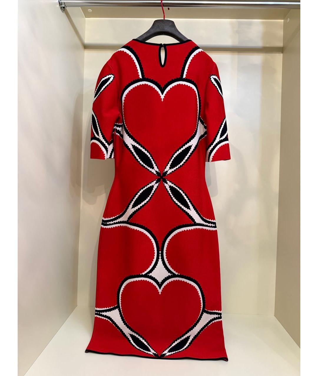 ALEXANDER MCQUEEN Красное вискозное повседневное платье, фото 2