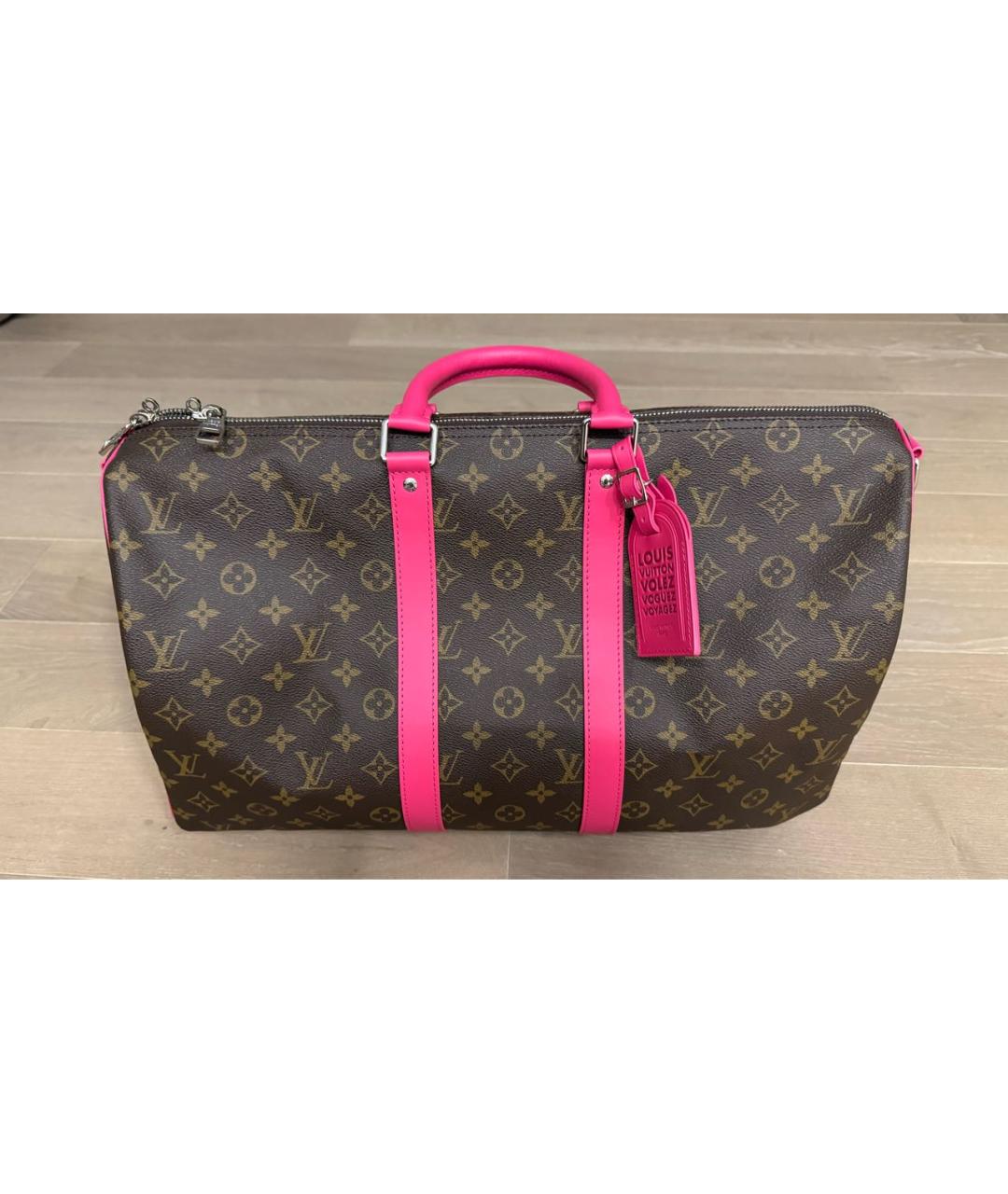 LOUIS VUITTON Коричневая дорожная/спортивная сумка из канвы, фото 5